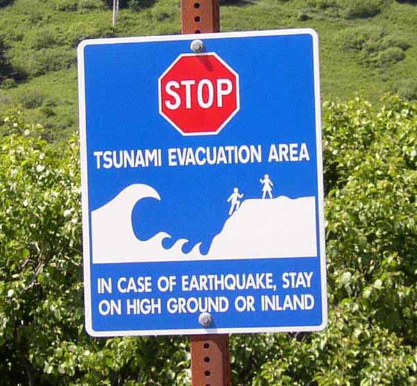 Panneau Tsunami