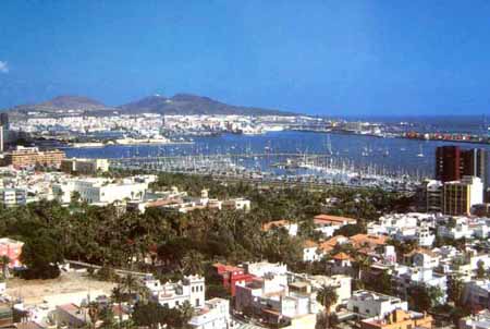 Vue de la ville de Las Palmas Grande Canarie