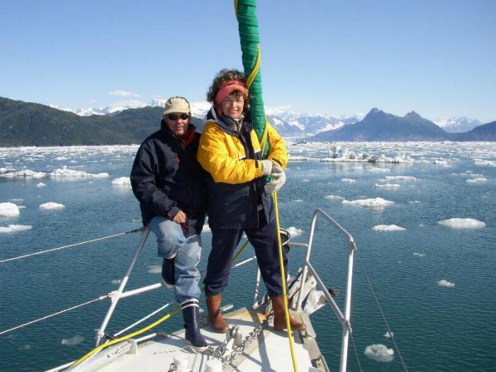Chantal et Bernard devant Columbia Glacier